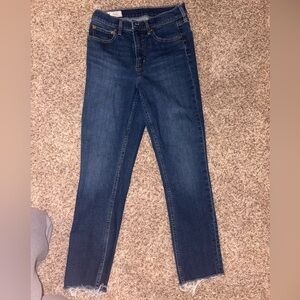 GAP High Rise Denim Jeans in Deep Blue
